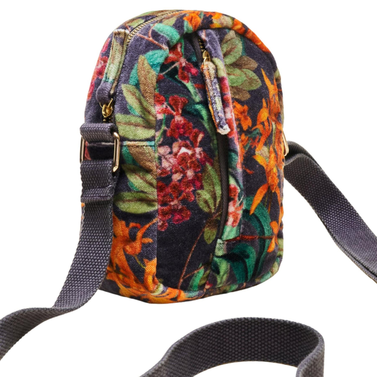 Powder Botany Bliss Velvet Crossbody Bag | Charcoal