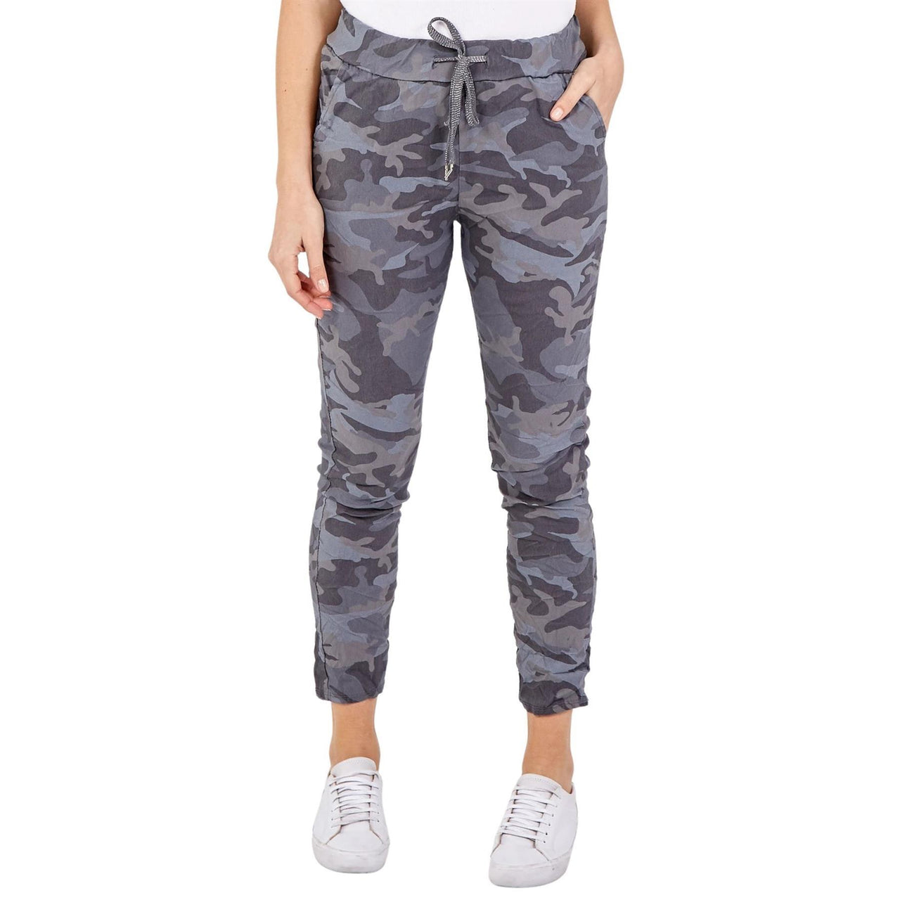 Magic Pants Super Stretch Camouflage Trousers | Dark Grey | One Size