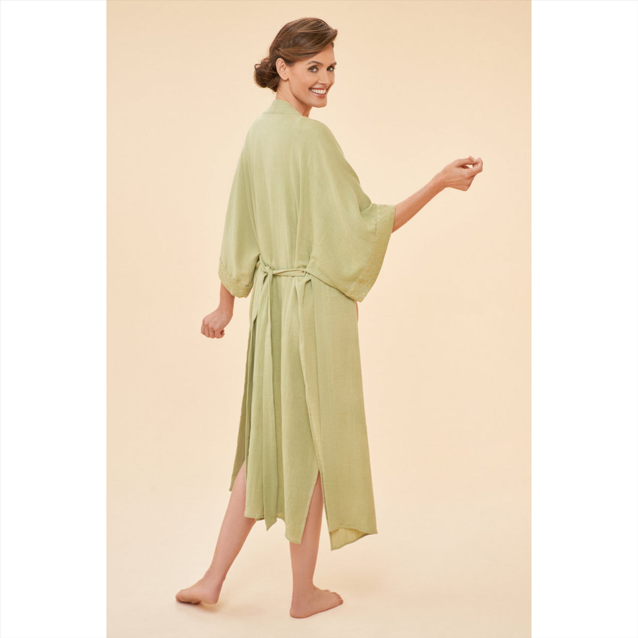 Powder Organic Cotton Retreat Gown | Olive