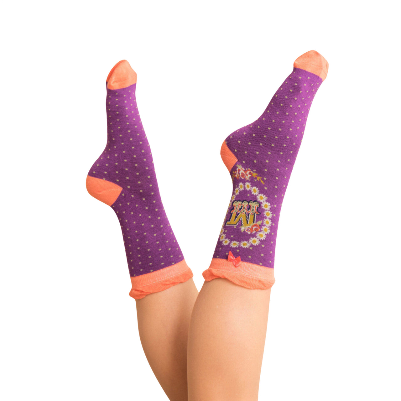Powder Women's A-Z Monogram Ankle Socks