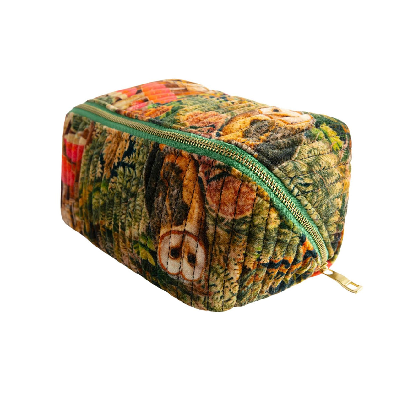 Powder Quilted Make Up Bag | Wild Woodland Owl