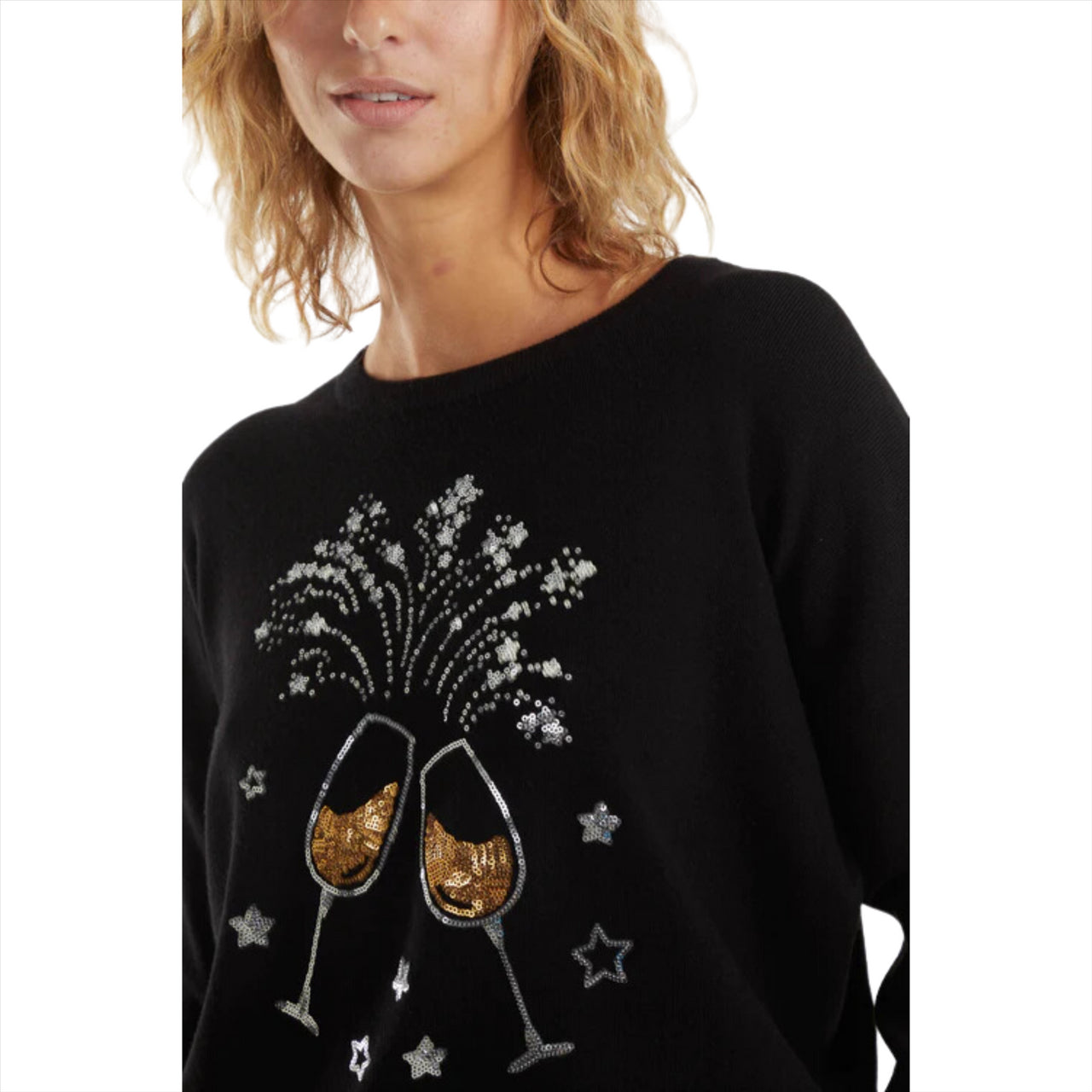 Festive Drinks Sequin Christmas Jumper