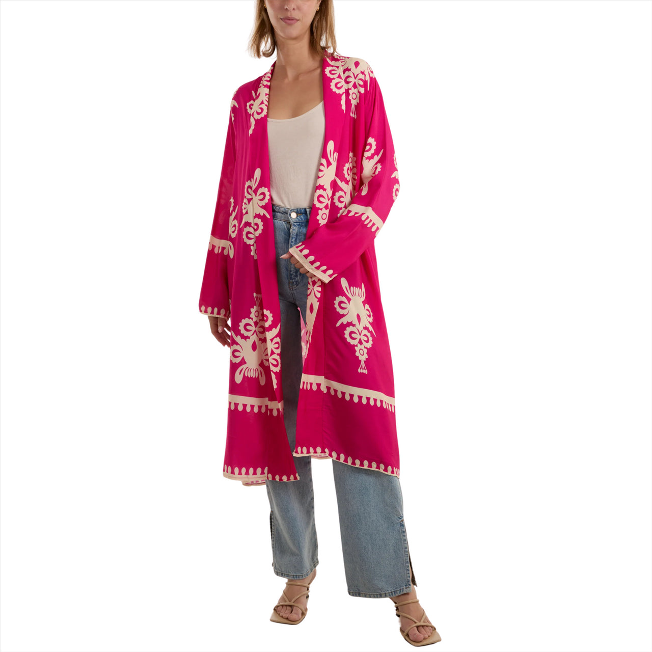 Baroque Print Longline Kimono | Various Colours