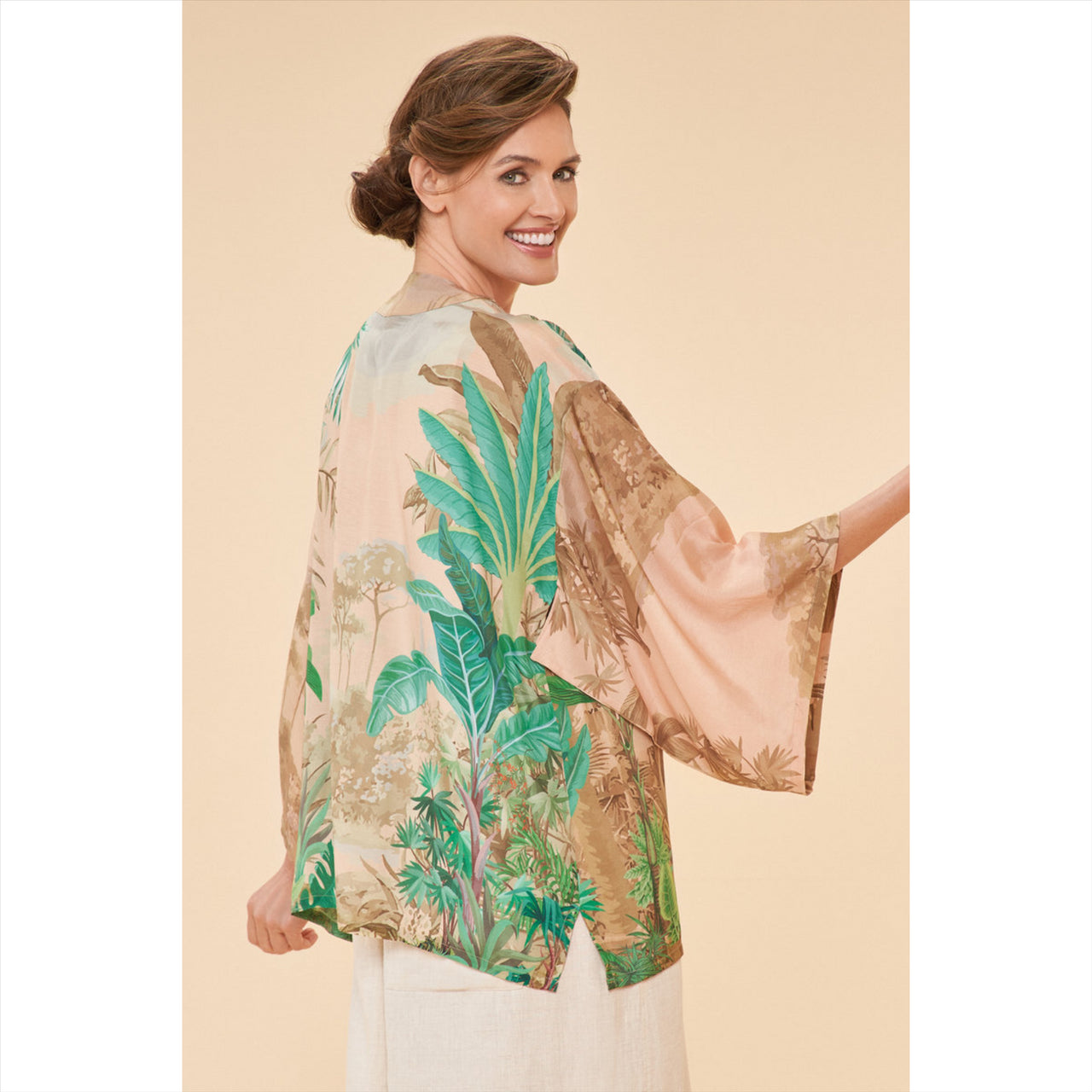 Powder Oasis Kimono Jacket | Coconut