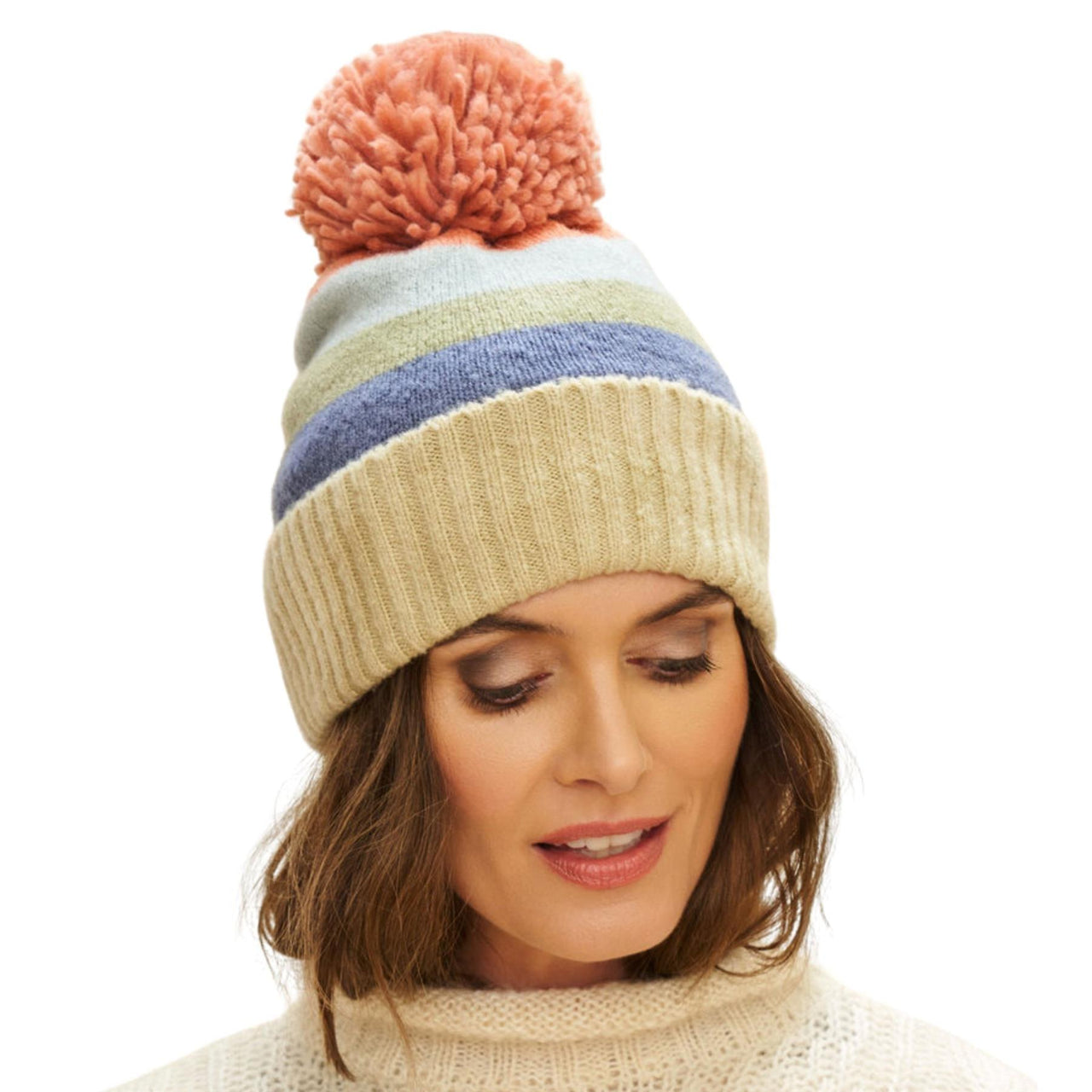 Powder Lilia Bobble Hat  | Pastel Mix