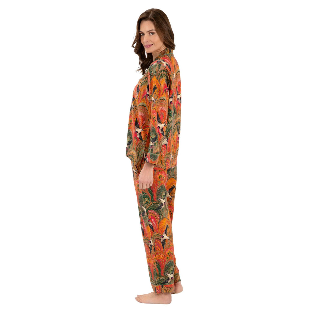 Powder Marbled Swallows Super Soft Luxury Pyjamas