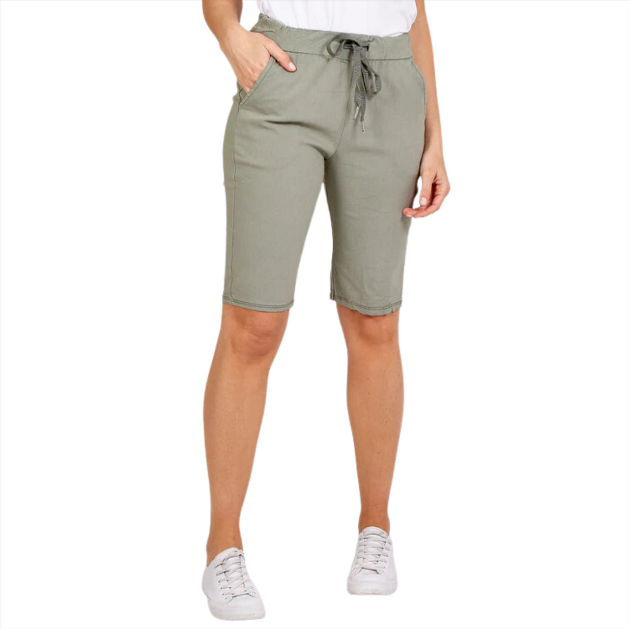 Magic Shorts Super Stretch Plain Shorts | Khaki | One Size