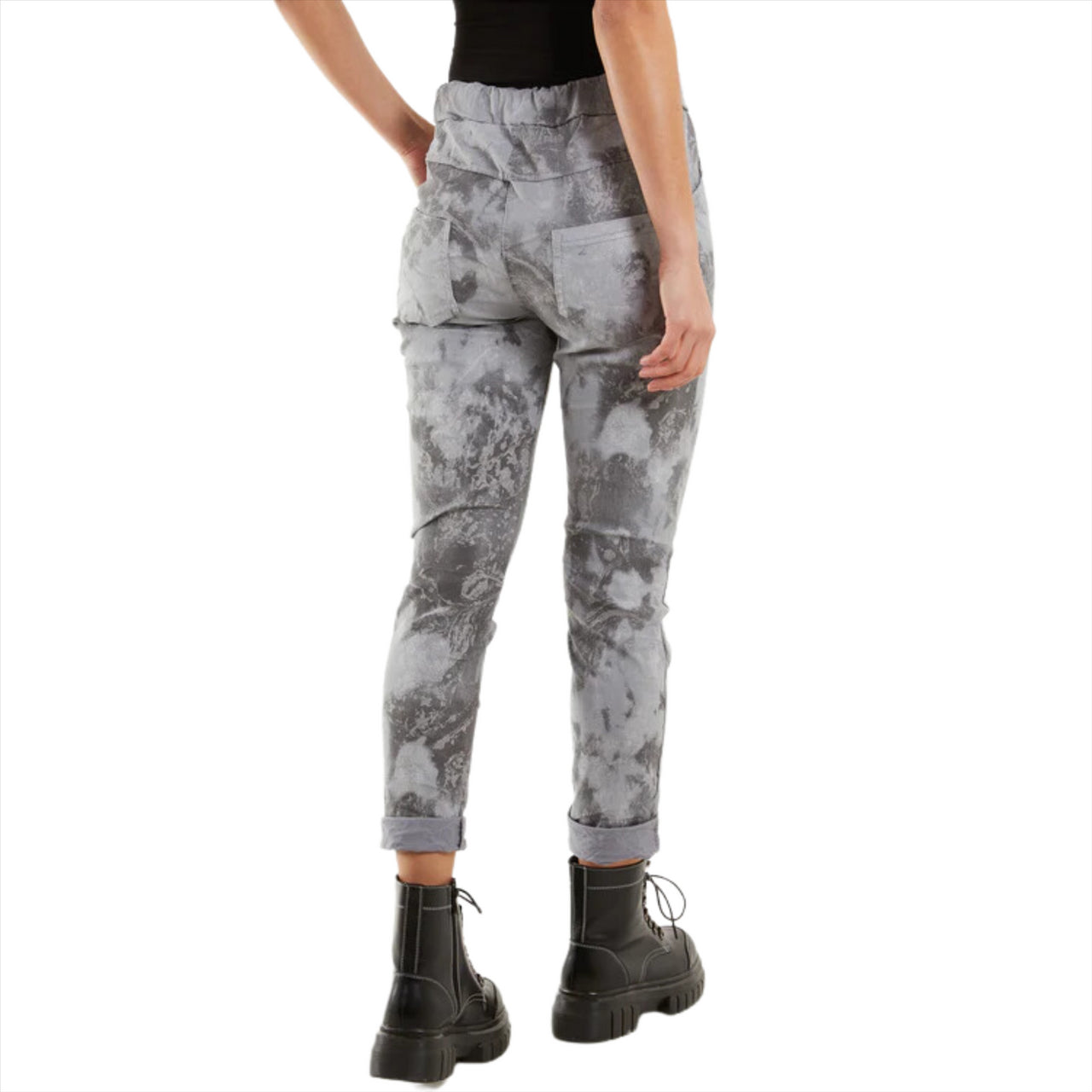 Magic Pants Glitter Tie Dye Crush Trousers | Grey | One Size