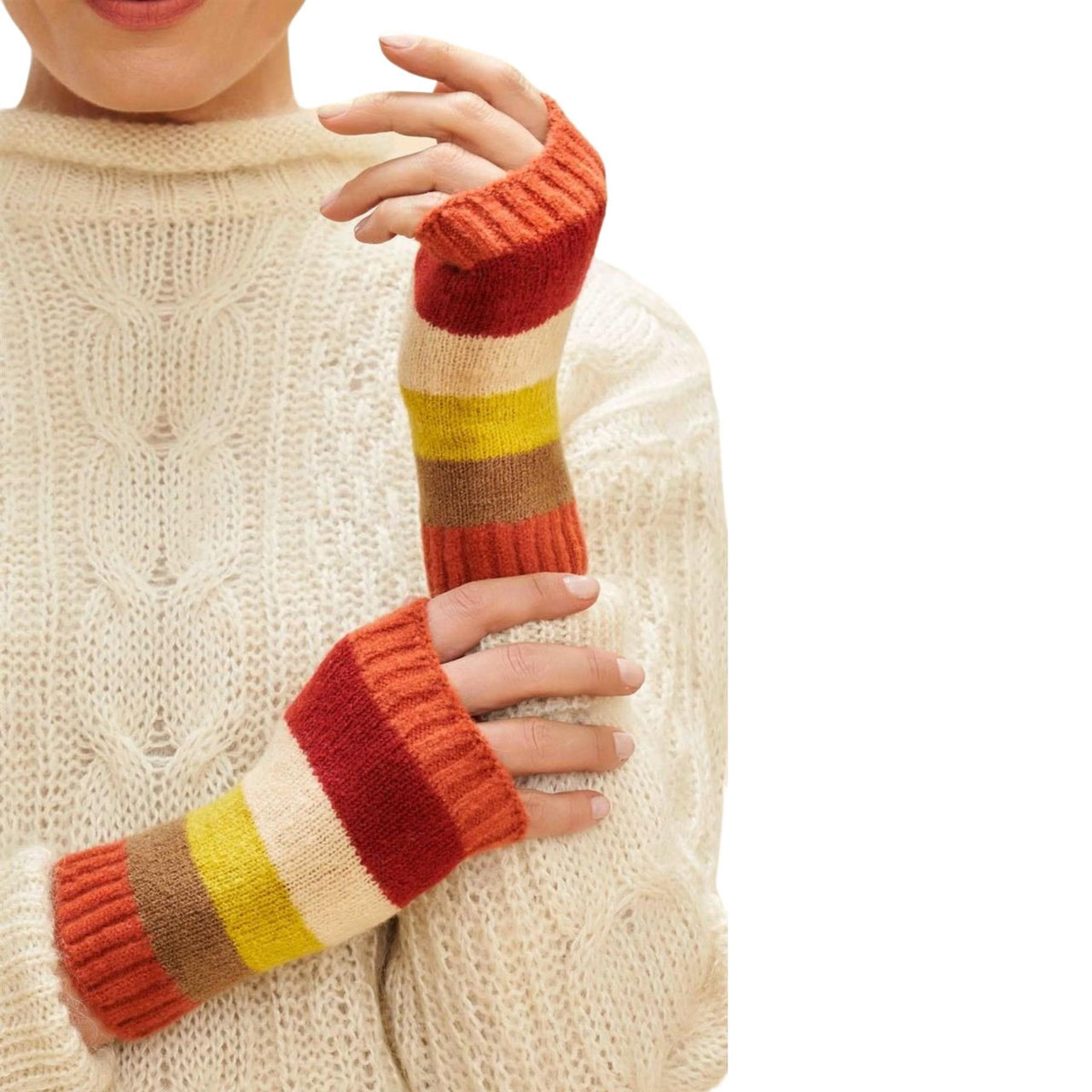 Powder Lilia Wrist Warmers  | Sunset Mix