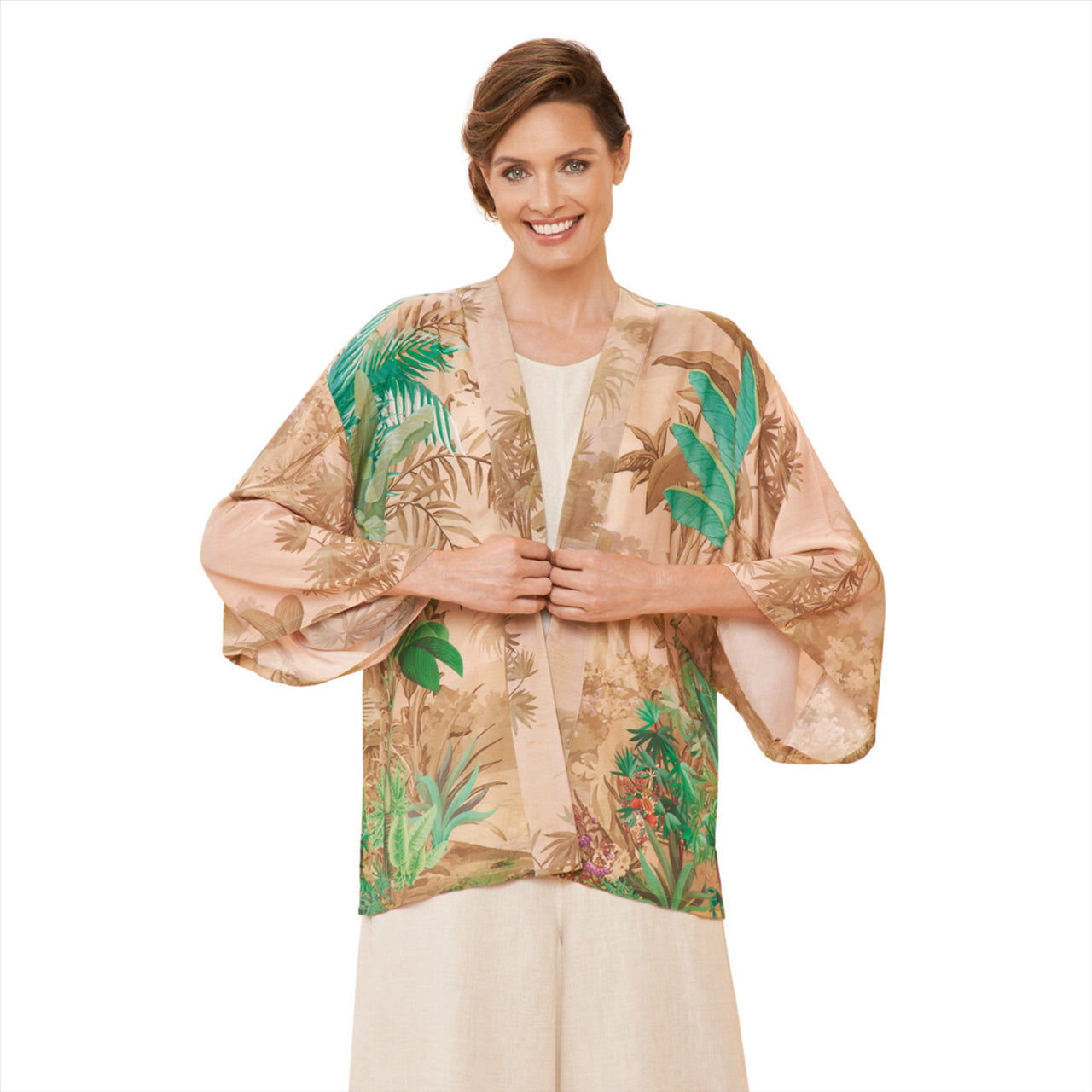 Powder Oasis Kimono Jacket | Coconut