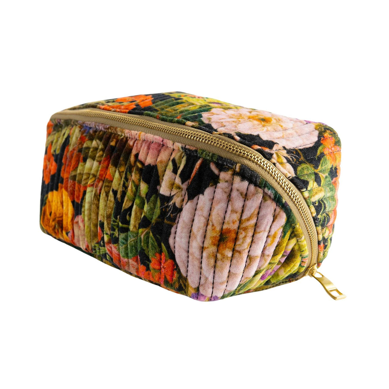 Powder Autumn Posy Quilted Make Up Bag | Midnight