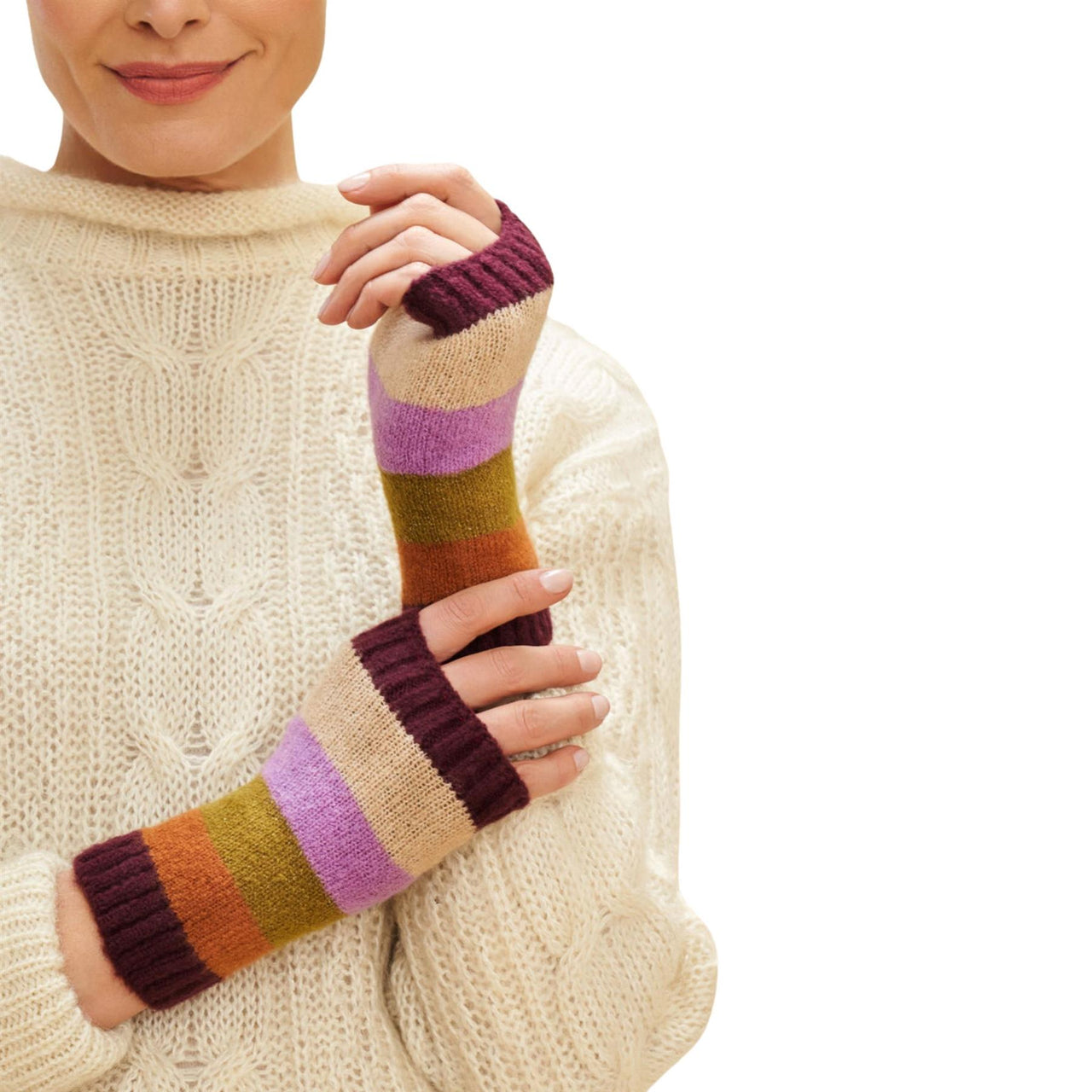 Powder Lilia Wrist Warmers  | Vintage Mix