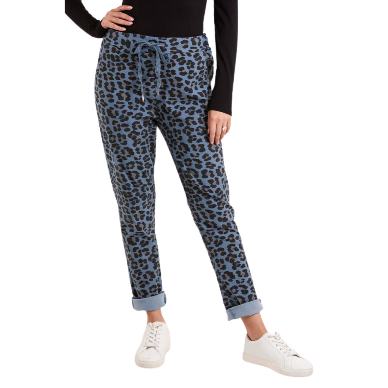 Magic Pants Super Stretch Leopard Trousers | Denim | One Size