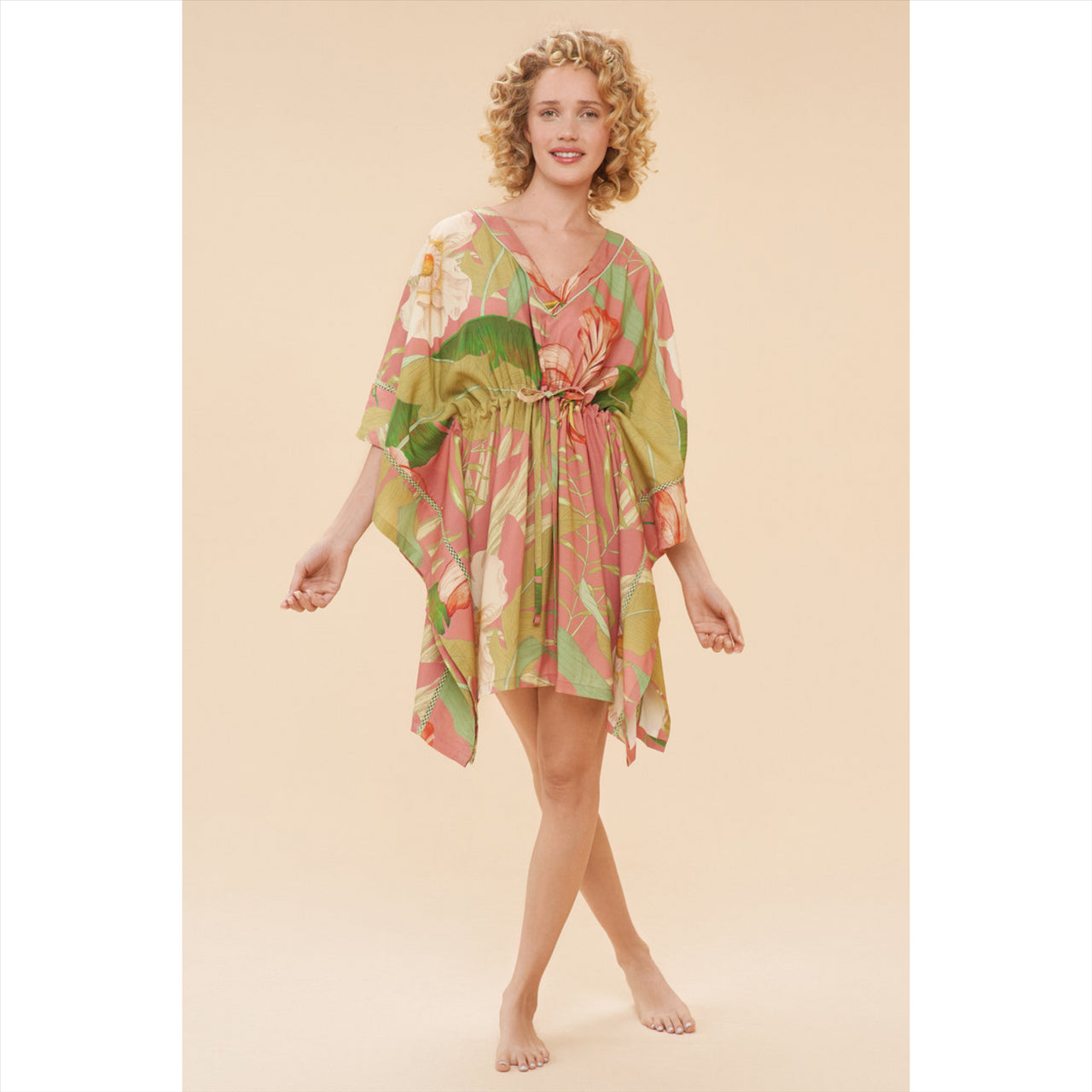Powder Delicate Tropical Beach Cover Up | Candy