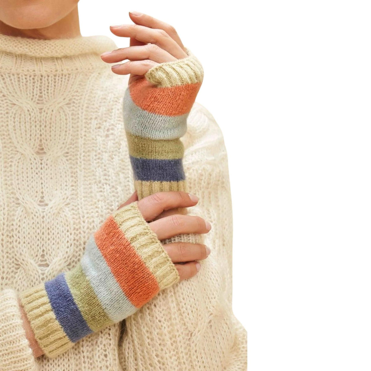 Powder Lilia Wrist Warmers  | Pastel Mix