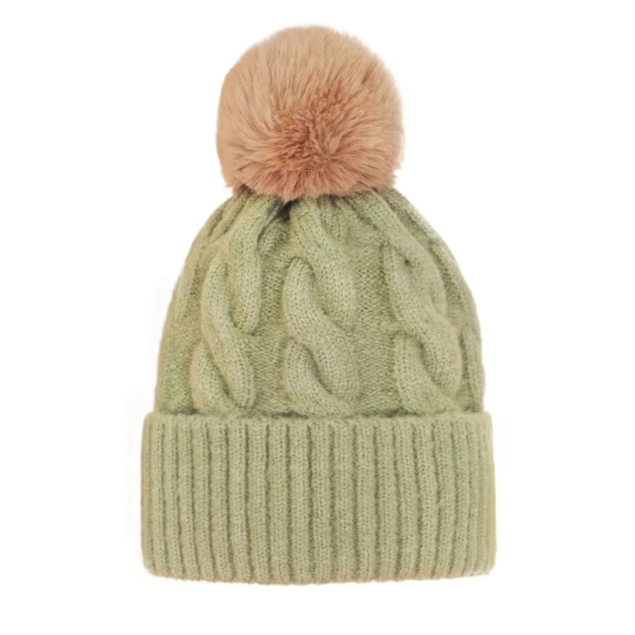 Powder Svana Bobble Hat  | Sage