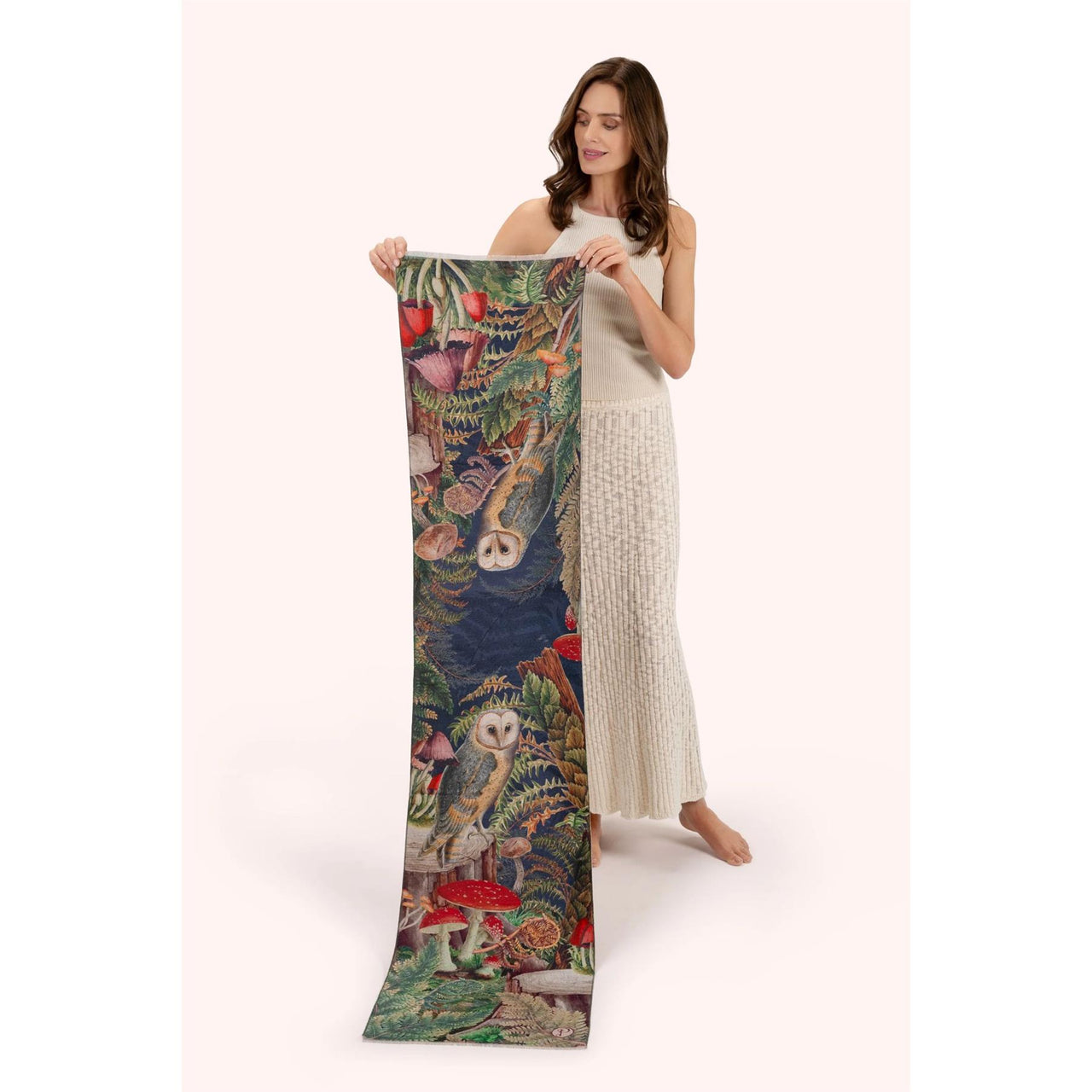Powder Wild Woodland Owl Lux Print Scarf | Multi
