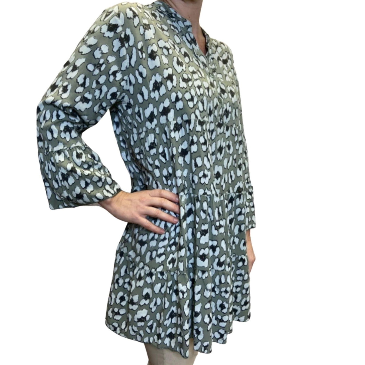 Goose Island Flower Print Tunic | Khaki | One Size
