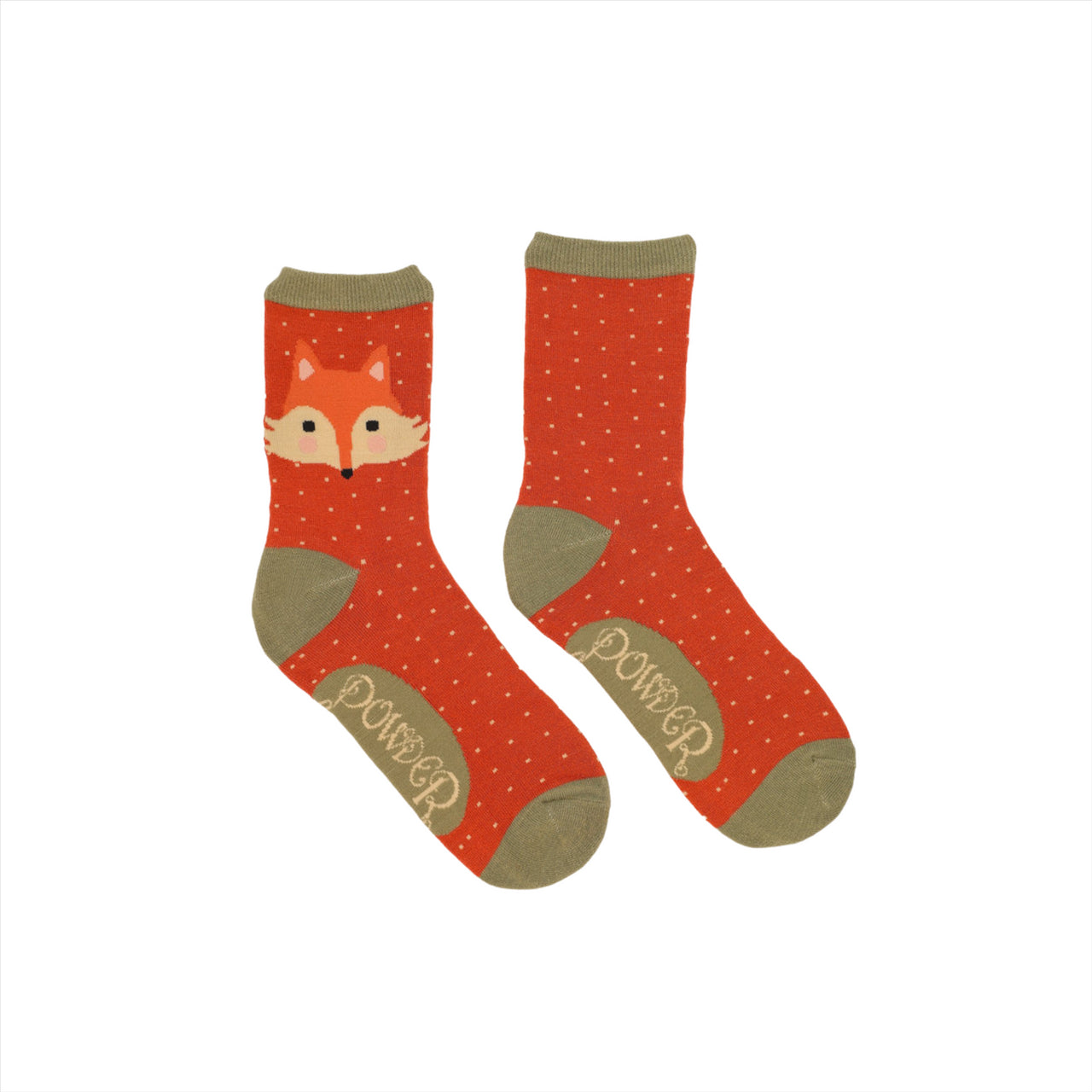 Powder Women's Ankle Socks | Cheeky Fox Face