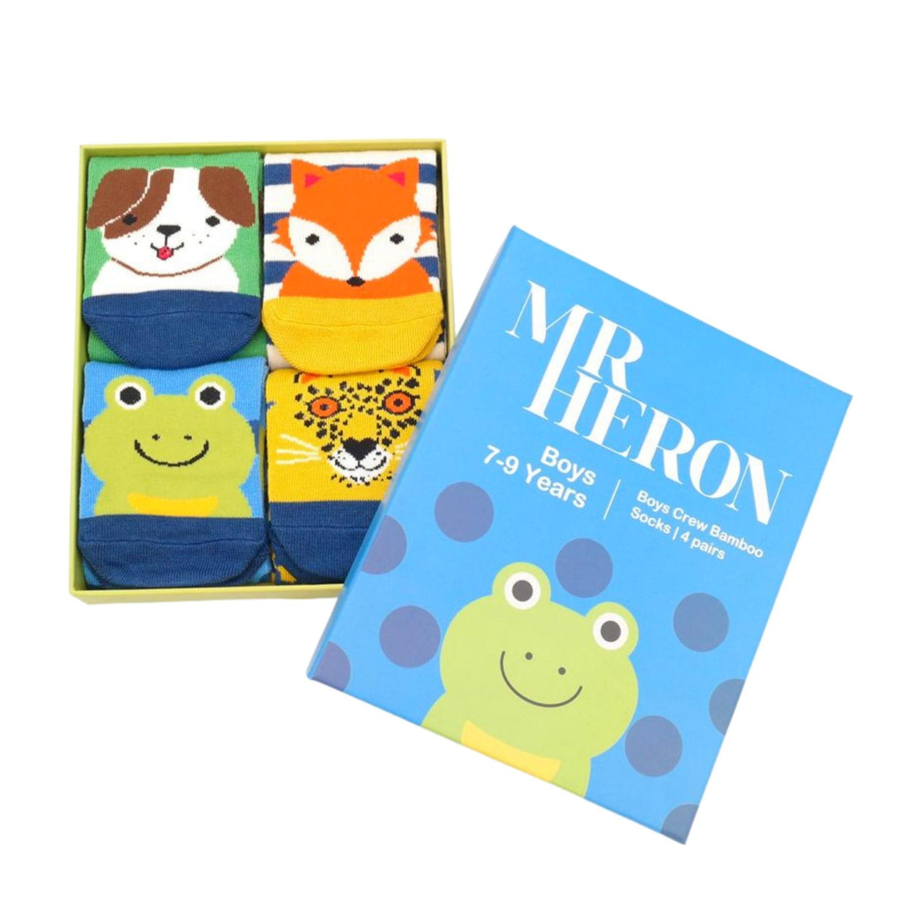 Miss Sparrow Boys Animal Socks Gift Box | 7-9 Years