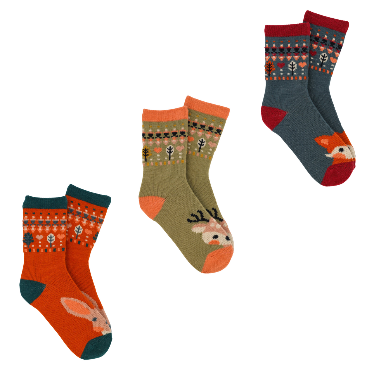 Powder Women's Knitted Ankle Socks - Hare, Fox or Deer