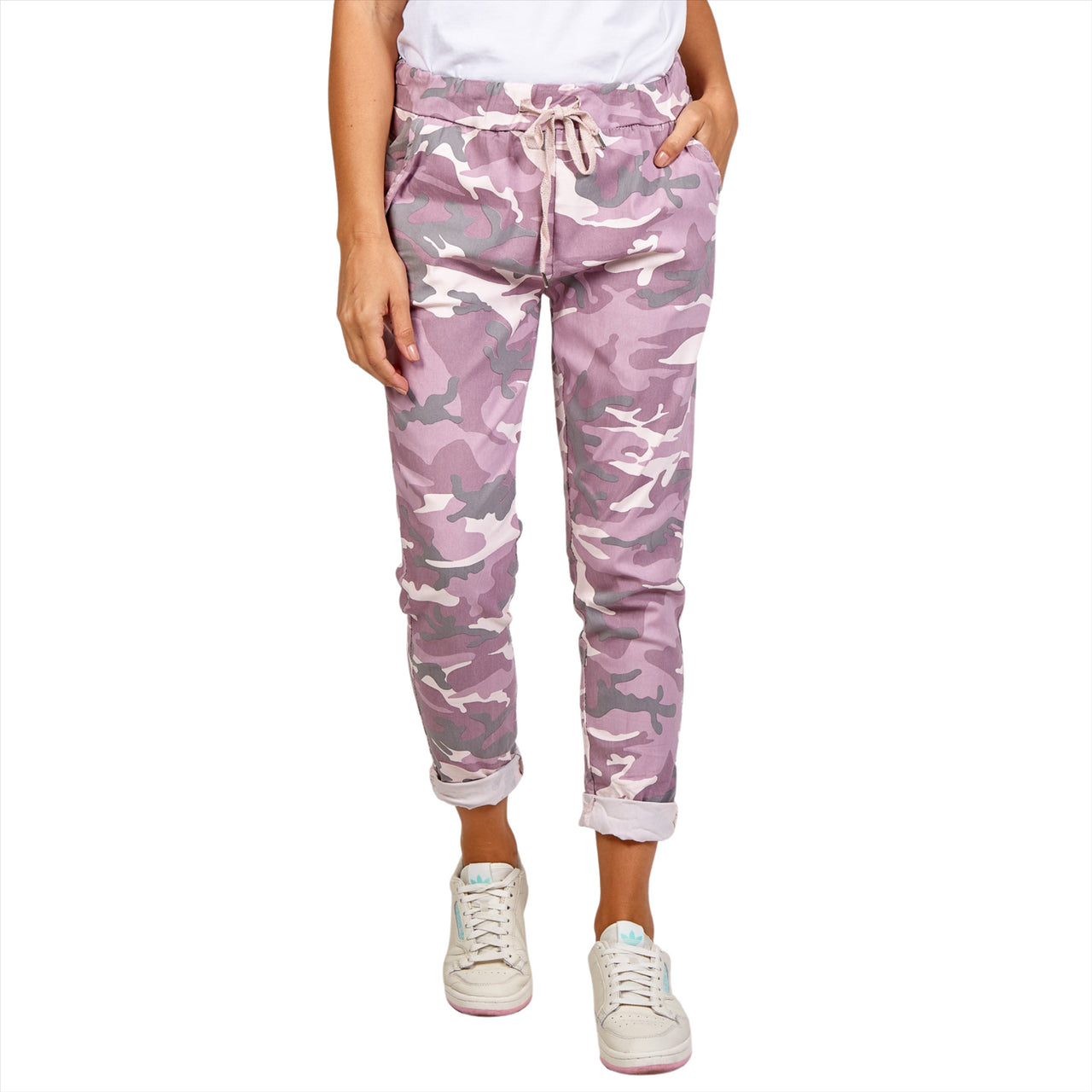 Magic Pants Super Stretch Camouflage Trousers | Pink | One Size