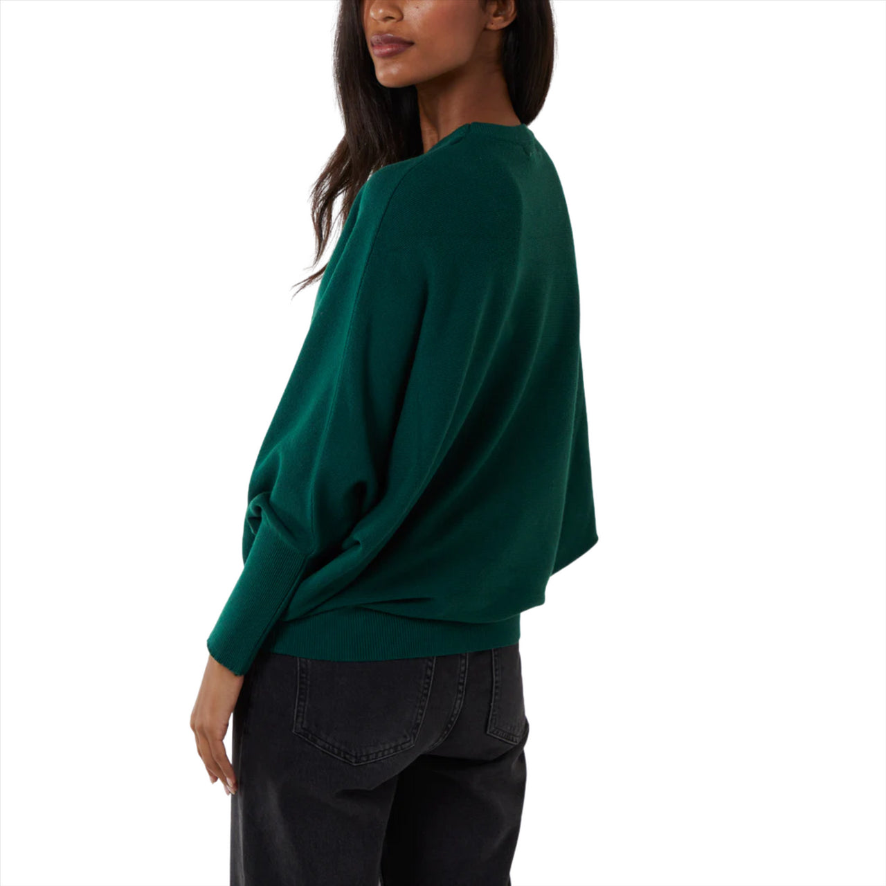 Sequin Animal Star Batwing Jumper | Bottle Green